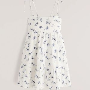 Abercrombie and Fitch white floral tie strap dress